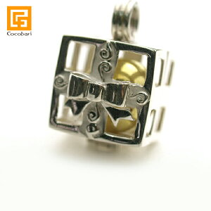 ガムランボール UNIQUE PRECIOUS BOX(大切な箱)※シルバークロス付き  【 ストラップ ネックレス キーホルダー バリ 雑貨 バリ島 お土産 銀細工 シルバー アクセサリー ペンダントトップ インドネシア お守り 鈴 正規品 】《メール便対応可》