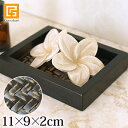 ミニトレイ(チーク&バンブー)11cm×9cm×2cm 【 木製 小さい アジアン雑貨 バリ雑貨 おしゃれ 木製 トレー 小物入れ 小物トレー エスニック雑貨 】