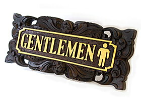 サインプレート(イラスト) (GENTLEMEN/LADIES) 【 トイレ サイン プレート 木製 アンティーク バリ リゾート ホテル バリ風 バリ島 おしゃれ デザイン 手作り ハンドメイド エスニック雑貨 アジア雑貨 sps5 】 cocobari-10001564 バリ雑貨ココバリ(アジアン雑貨) サンプル画像3