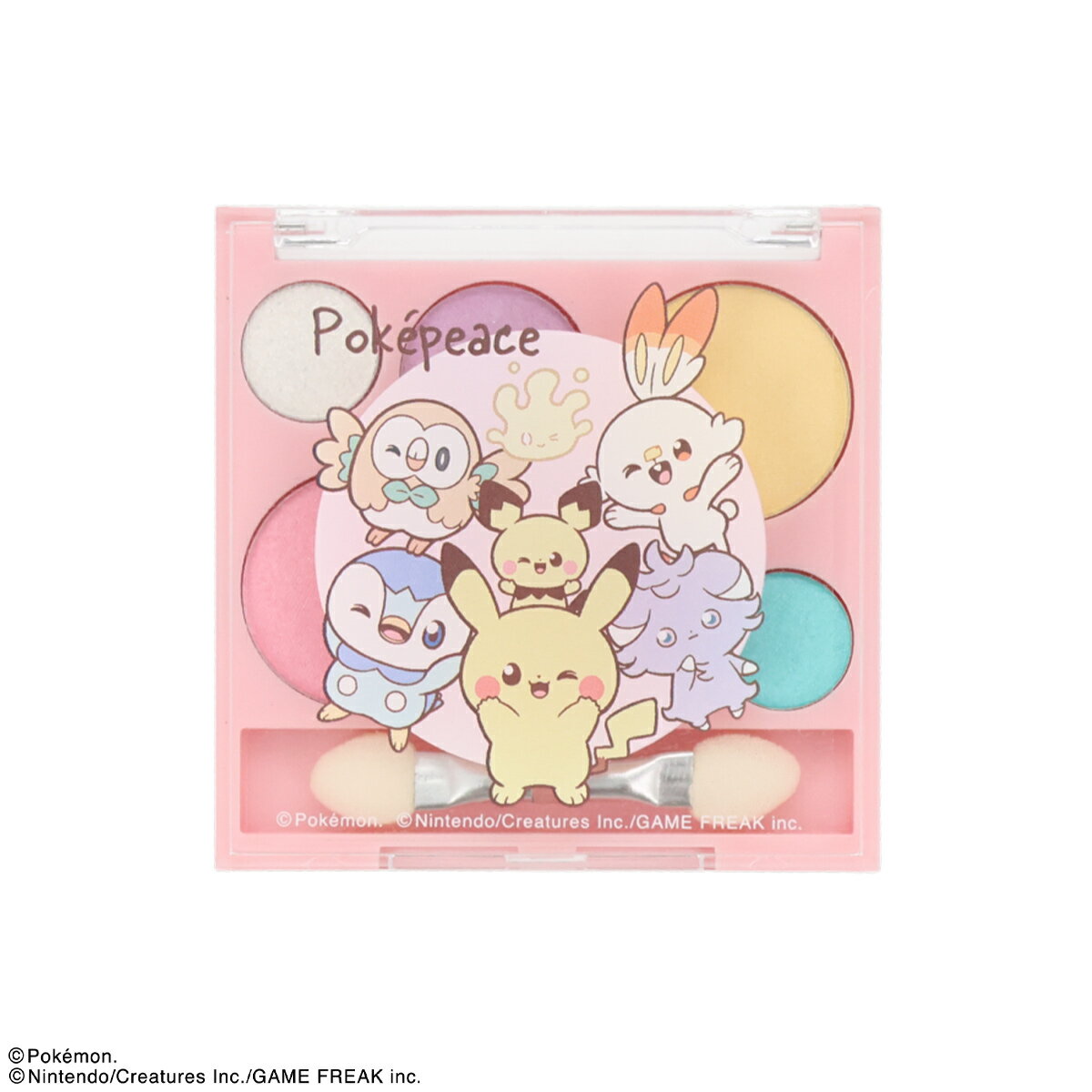 【送料無料】 ポケピース アイシャドウパレット ＜ ピンク ／ パープル ＞ ポケモン Pok&#0233;mon キッズコスメ アイシャドウ 子供 こども 女の子 メイク 粧美堂 SHOBIDO キッズ メイクセット こども しょうびどう ポケットモンスター