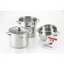 「ラ・ベットラ」IH200V対応 スチーム&パスタポット20cm LB-177