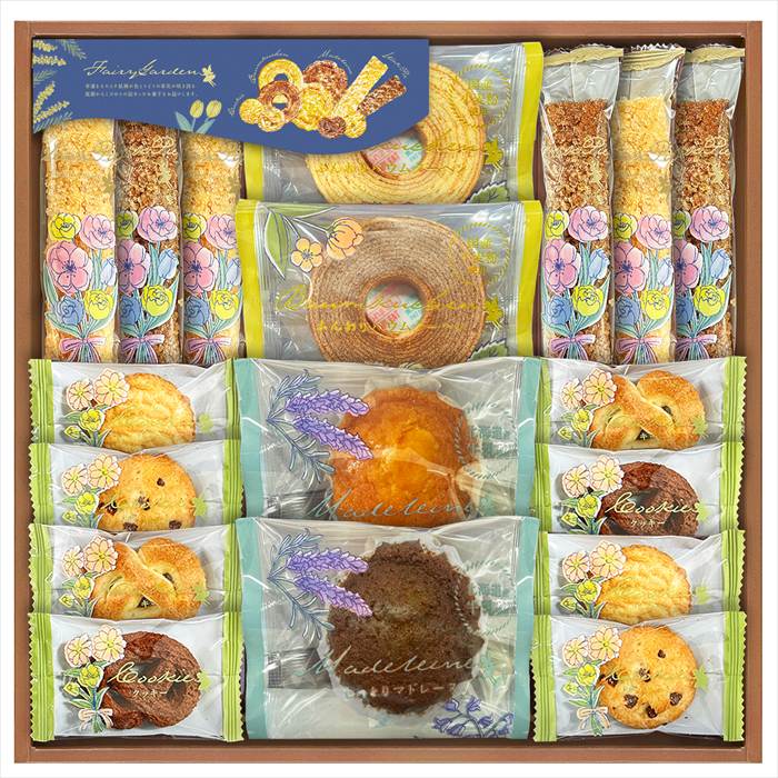 ■商品セット内容：クッキー（ミルク・メープル・チョコチップ・ショコラ）×各2、スティックパイ(メープル・ショコラ）×各3、マドレーヌ(プレーン・チョコ）×各1、バウムクーヘン(バニラ・ココア）×各1 ■アレルゲン（ある場合）：卵、乳、小麦 ...