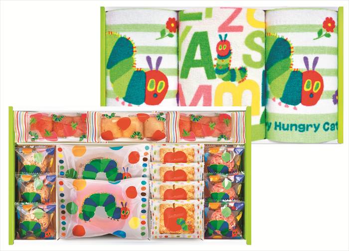 はらぺこあおむし スイーツ&タオルセット HPZ−40T 内祝 内祝い お祝 御祝 記念品 出産内祝い プレゼント 快気祝い 粗供養 引出物