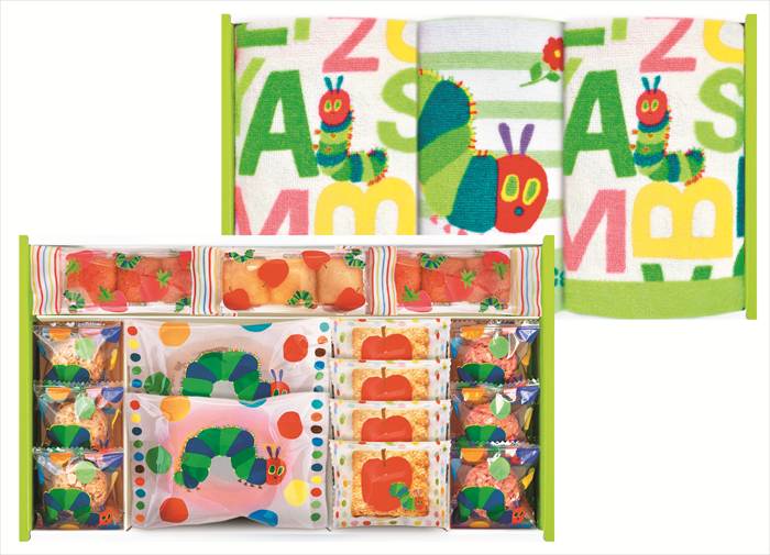 はらぺこあおむし スイーツ&タオルセット HPZ−50T 内祝 内祝い お祝 御祝 記念品 出産内祝い プレゼント 快気祝い 粗供養 引出物