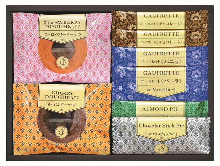 Senjudoゴーフレット・焼ドーナツ スイーツセレクト GFD-15 内祝 内祝い お祝 御祝 記念品 出産内祝い プレゼント 快気祝い 粗供養 引出物