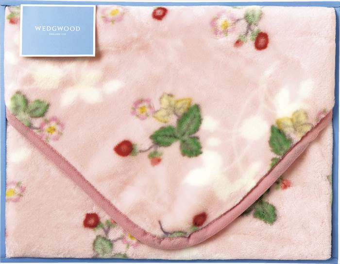 ウェッジウッド ワイルドストロベリー アクリルひざ掛け（毛羽部分） FQ88400050P ピンク 内祝 内祝い ..
