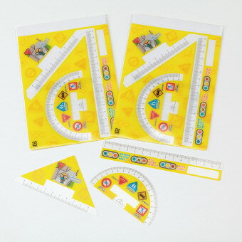 交通安全定規セット 指定不可 1830-01 クリスマス 干支 正月 年末年始 販促品 粗品 迎春