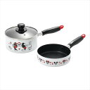 〈ミッキー&ミニー〉 ソースパン&フライパン16cm 景品 記念品 粗品 ノベルティ 名入れ 御挨拶 ご挨拶