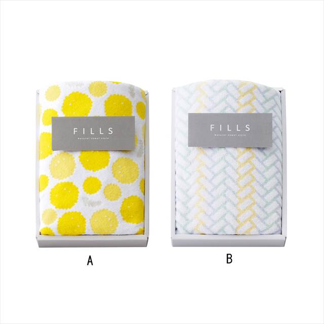 FILLS フェイスタオル1P A/イエロー F-50504 景品 記念品 粗品 ノベルティ 名入れ 御挨拶 ご挨拶