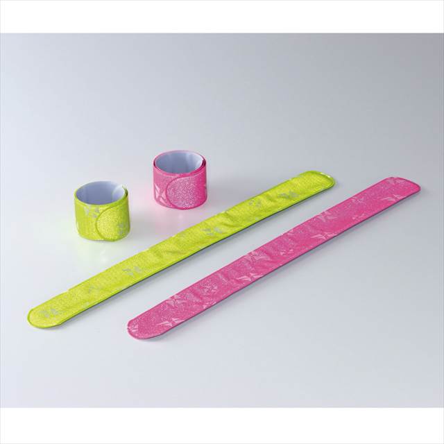 反射リストバンド(イエロー・ピンク) 指定不可 W-150 景品 記念品 粗品 ノベルティ 名入れ 御挨拶 ご挨拶