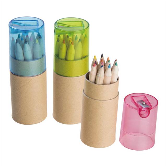 色えんぴつ12pcs シャープナー付 指定不可 SC-2408 景品 記念品 粗品 ノベルティ 名入れ 御挨拶 ご挨拶