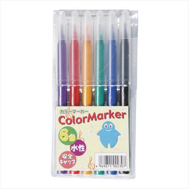 サインペン6色セット CM6 景品 記念品 粗品 ノベルティ 名入れ 御挨拶 ご挨拶