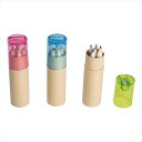 色えんぴつ6pcs シャープナー付 指定不可 SC-2407 景品 記念品 粗品 ノベルティ 名入れ 御挨拶 ご挨拶