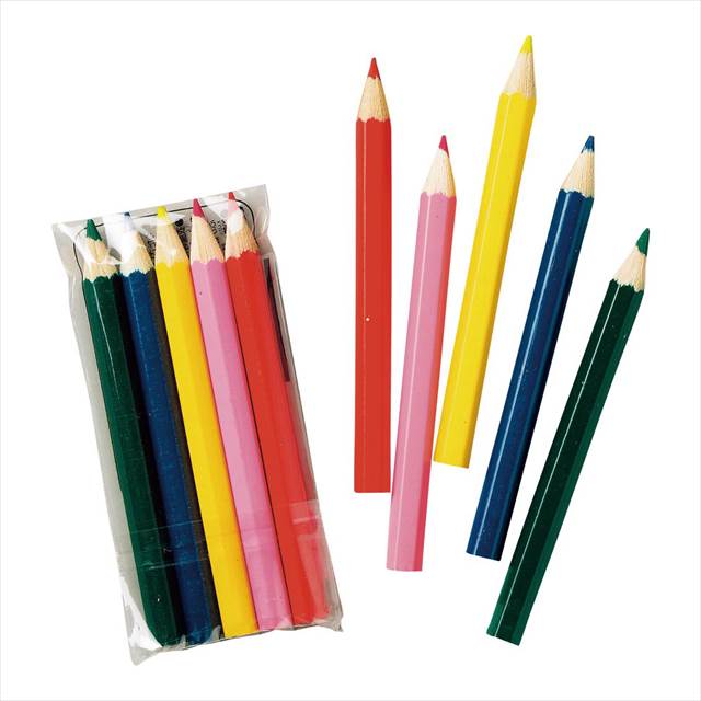 5色カラーペンシル 1725-10 景品 記念品 粗品 ノベルティ 名入れ 御挨拶 ご挨拶