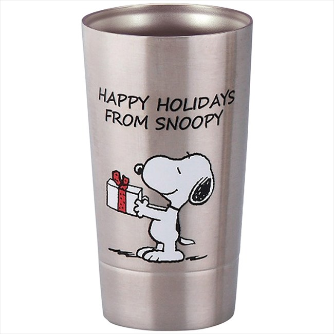 ピーナッツ 二重タンブラー350ml SN451M-855（ハッピーホリデー） 内祝 内祝い お祝 御祝 記念品 出産内祝い プレゼント 快気祝い 粗供養 引出物