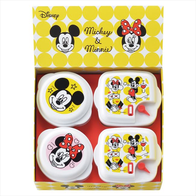 ミッキー&ミニー ポップトーン 電子レンジ容器4PC MM-108 内祝 内祝い お祝 御祝 記念品 出産内祝い プレゼント 快気祝い 粗供養 引出物