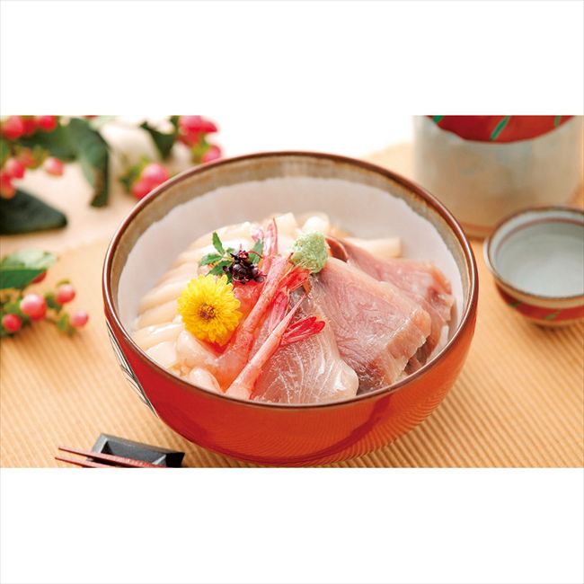 贈り物専門店ココイロギフトの能登半島 北陸海鮮づけ丼の具 FC6 内祝 内祝い お祝 御祝 記念品 出産内祝い プレゼント 快気祝い 粗供養 引出物｜アングル2