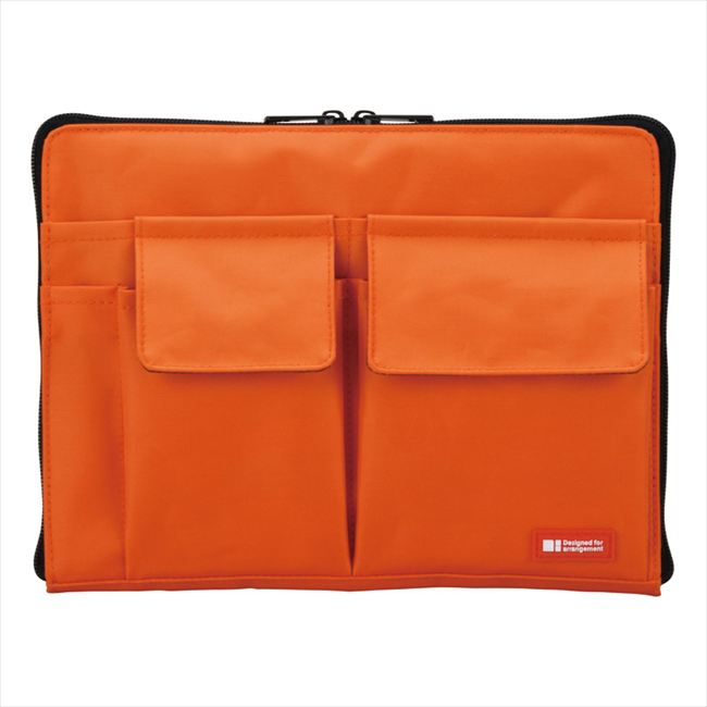 LIHIT LAB. バッグインバッグ A5 橙 A7553-4 内祝 内祝い お祝 御祝 記念品 出産内祝い プレゼント 快気祝い 粗供養 引出物