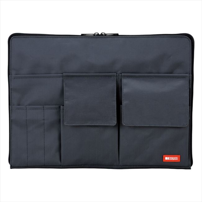 LIHIT LAB. バッグインバッグ A4 黒 A7554-24 内祝 内祝い お祝 御祝 記念品 出産内祝い プレゼント 快気祝い 粗供養 引出物