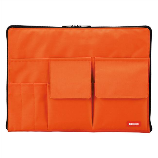 LIHIT LAB. バッグインバッグ A4 橙 A7554-4 内祝 内祝い お祝 御祝 記念品 出産内祝い プレゼント 快気祝い 粗供養 引出物