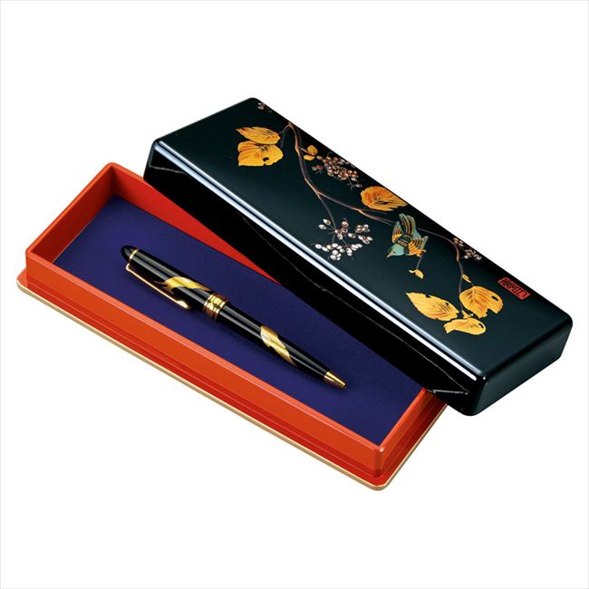 高級加賀蒔絵 山中塗 葉音むすび ペンケース&ボールペン 1909-0913 内祝 内祝い お祝 御祝 記念品 出産内祝い プレゼント 快気祝い 粗供養 引出物