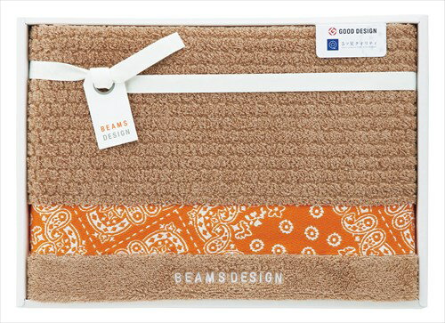 BEAMS　ラインバンダナ　バスタオル（ベージュ） 51-3109300BE 内祝 内祝い お祝 御祝 記念品 出産内祝い プレゼント 快気祝い 粗供養 引出物