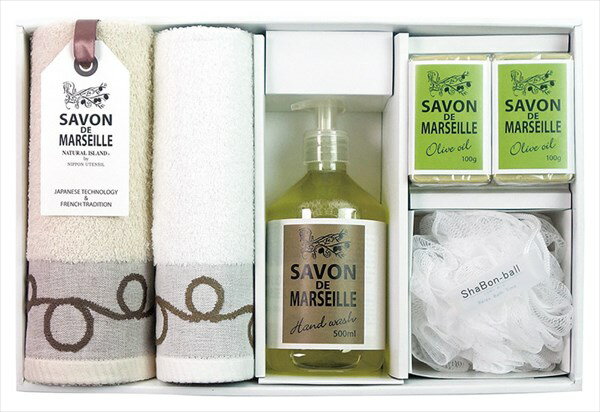 サボン・ド・マルセイユ タオル＆ソープセット TSM5003415 内祝い 結婚式 記念品 プレゼント 内祝 出産内祝い