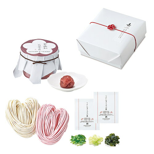 ムクノハナ　梅＆うどんセット　ブライダル 記念品 引き出物 内祝い 内祝 プチギフト 縁起物 お祝い 御祝 快気祝い