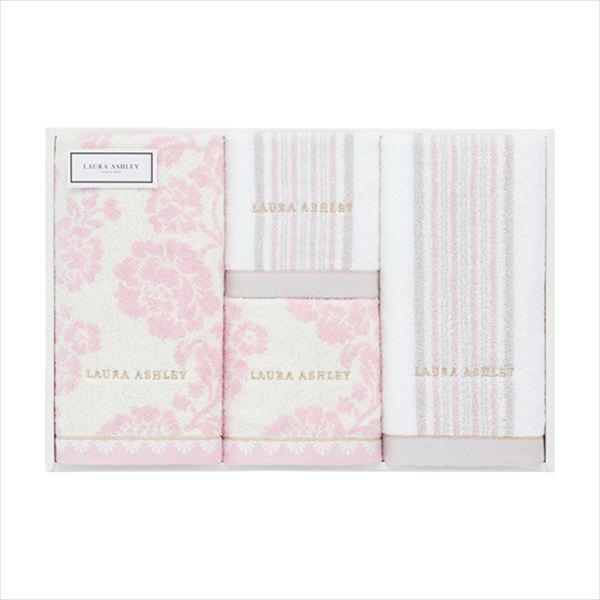 ローラ アシュレイ サンジェルマンG タオルセット KR50264-P 内祝 内祝い お祝 御祝 記念品 出産内祝い プレゼント 快気祝い 粗供養 引出物