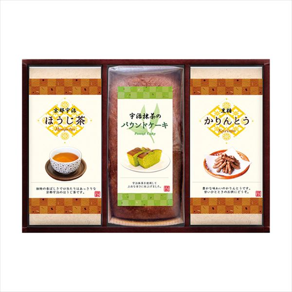 宇治抹茶のパウンドケーキ・ほうじ茶・かりんとう詰合せ PTH-25 内祝 内祝い お祝 御祝 記念品 出産内祝い プレゼント 快気祝い 粗供養 引出物
