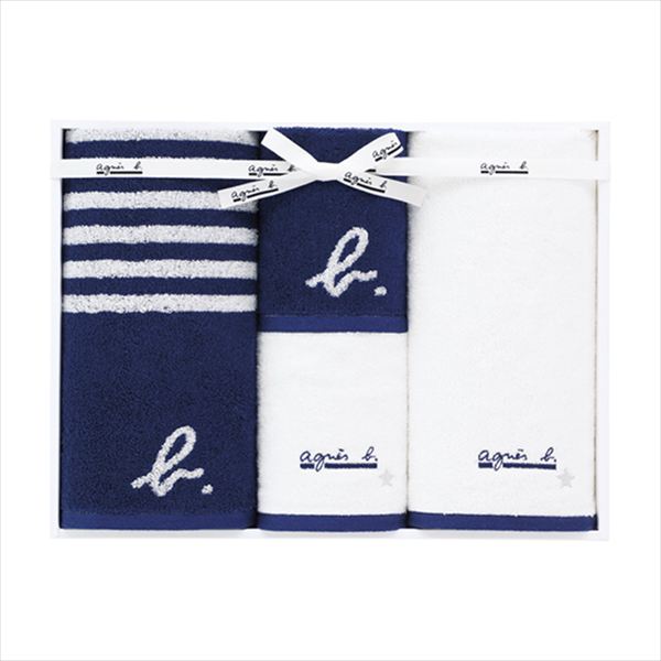 アニエスベー abマルニエール タオルセット CR50024-DB 内祝 内祝い お祝 御祝 記念品 出産内祝い プレゼント 快気祝い 粗供養 引出物