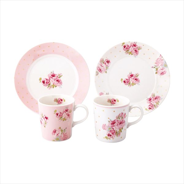 ローラ アシュレイ ポルカドット クチュールローズ モーニングペアセット LA50-17 内祝 内祝い お祝 御祝 記念品 出産内祝い プレゼント 快気祝い 粗供養 引出物