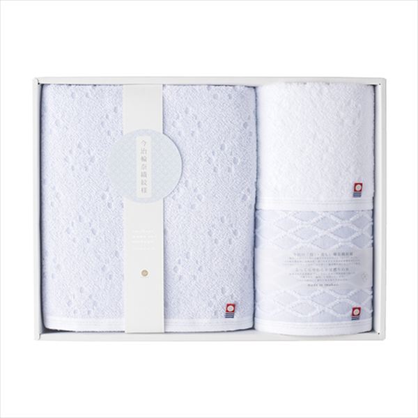 今治 輪奈織紋様 あられ&つなぎ タオルセット 03740308 内祝 内祝い お祝 御祝 記念品 出産内祝い プレゼント 快気祝い 粗供養 引出物