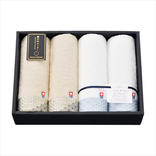 瀬戸内テーラー あかつき フェイスタオル4枚セット TA-5004BE 内祝 内祝い お祝 御祝 記念品 出産内祝い プレゼント 快気祝い 粗供養 引出物