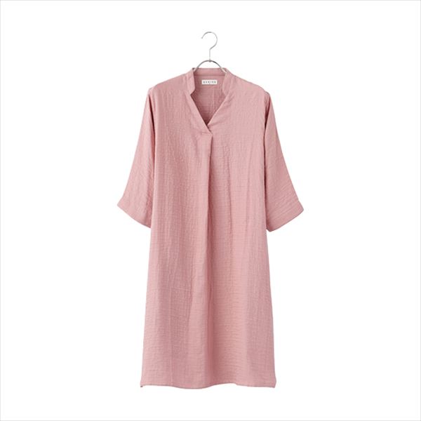 UCHINO マシュマロガーゼ七分袖タックワンピース ピンクL RC15820P/L 内祝 内祝い お祝 御祝 記念品 出産内祝い プレゼント 快気祝い 粗供養 引出物