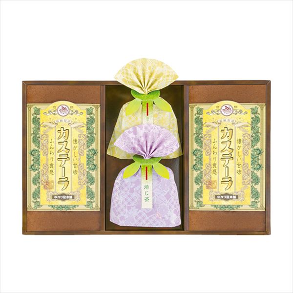 ■商品紹介内容/カステラ:7切入×2・ほうじ茶ティーバッグ:2g×2P×1・抹茶入玄米茶ティーバッグ:2g×2P×1《卵・小麦》 ■パッケージサイズ：箱寸/208×340×80 ■重量：約690g メーカー希望小売価格はメーカーカタログに基...