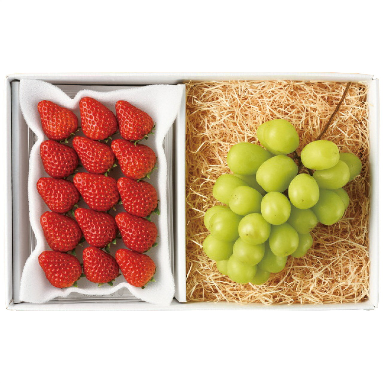 ■お歳暮専用商品となります。商品出荷日：11月上旬から12月上旬ごろ ■商品紹介：甘くてジューシーないちごと上品な香りと酸味は少なくて甘みが強く、その上種なしで皮ごとパリッとお召し上がりいただけるシャインマスカットを詰め合わせました。 ■商品内容：山梨県又は長野県又は岡山県産シャインマスカット約450g×1房・福岡県又は静岡県又は愛知県産いちご約250g ■パッケージサイズ： ■商品重量：1100g ■賞味期限： 冷蔵 メーカー希望小売価格はメーカーカタログに基づいて掲載しています ■さまざまなギフトアイテムをご用意しております。 内祝　内祝い　お祝い返し　ウェディングギフト　ブライダルギフト　引き出物　引出物　結婚引き出物　結婚引出物　結婚内祝い　出産内祝い 命名内祝い　入園内祝い　入学内祝い　卒園内祝い　卒業内祝い　就職内祝い　新築内祝い　引越し内祝い　快気内祝い　開店内祝い　二次会 披露宴　お祝い　御祝　結婚式　結婚祝い　出産祝い　初節句　七五三　入園祝い　入学祝い　卒園祝い　卒業祝い　成人式　就職祝い　昇進祝い 新築祝い　上棟祝い　引っ越し祝い　引越し祝い　開店祝い　退職祝い　快気祝い　全快祝い　初老祝い　還暦祝い　古稀祝い　喜寿祝い　傘寿祝い 米寿祝い　卒寿祝い　白寿祝い　長寿祝い　金婚式　銀婚式　ダイヤモンド婚式　結婚記念日　ギフト　ギフトセット　セット　詰め合わせ　贈答品　お返し お礼　御礼　ごあいさつ　ご挨拶　御挨拶　プレゼント　お見舞い　お見舞御礼　お餞別　引越し　引越しご挨拶　記念日　誕生日　父の日　母の日　敬老の日 記念品　卒業記念品　定年退職記念品　ゴルフコンペ　コンペ景品　景品　賞品　粗品　お香典返し　香典返し　志　満中陰志　弔事　会葬御礼　法要 法要引き出物　法要引出物　法事　法事引き出物　法事引出物　忌明け　四十九日　七七日忌明け志　一周忌　三回忌　回忌法要　偲び草　粗供養　初盆 供物　お供え　お中元　御中元　お歳暮　御歳暮　お年賀　御年賀　残暑見舞い　年始挨拶　ボーリング大会　景品　レミパン　ゼリー　スターバックス 千疋屋　結婚式　そうめん　ローラアシュレイ　プリン　話題　ディズニー　カタログギフト　ティファール　ビタクラフト　ステンレスタンブラー　リラックマ のし無料　メッセージカード無料　ラッピング無料 ギフトにぴったりのアイテムをご紹介！ 贈り物に悩んでいる方へ、心温まるギフトアイテムを取り揃えました。高品質な食品、ふわふわのタオル、美しい食器、そしてセンスあふれる雑貨まで、幅広いラインナップであなたの大切な人への思いを伝えます。 特徴 高品質：厳選された素材と丁寧な製造工程で作られた商品ばかり。どれも長く愛用いただけます。 多用途：どんなシーンでも使える万能アイテムが揃っています。誕生日、結婚祝い、新築祝いなど、さまざまな場面に最適です。 デザイン：シンプルで洗練されたデザインから、カラフルで個性的なものまで、多彩なバリエーションをご用意。 お手頃価格：高品質ながら手ごろな価格で、コストパフォーマンスも抜群。 おすすめの用途とシーン 誕生日プレゼント：大切な人の特別な日を祝うために、実用的かつ心温まるギフトを。食品やタオルは、日常で役立つアイテムとして喜ばれます。 結婚祝い：新しい生活を始めるカップルに、美しい食器やおしゃれな雑貨を。幸せな家庭を築くお手伝いができます。 新築祝い：新しい家に引っ越した友人や家族へ、インテリアにぴったりの雑貨や実用的なタオルを。快適な生活をサポートします。 お返しギフト：感謝の気持ちを込めて、おしゃれで実用的なアイテムを。食品はもちろん、使い心地の良いタオルや美しい食器も喜ばれます。 季節の贈り物：お中元やお歳暮、季節の挨拶として、季節に合ったギフトを。夏には涼しげな雑貨、冬には温かみのあるタオルや食品が最適です。 贈る相手に合わせたおすすめ グルメな方へ：美味しい食品を贈れば、食卓が一層華やかに。特別な時間を演出します。 家庭的な方へ：ふわふわのタオルや使いやすい食器で、日常生活に彩りを。 オシャレな方へ：センスあふれる雑貨で、インテリアを一層魅力的に。 まとめ あなたの気持ちを込めたギフト選びをお手伝いします。どれも心を込めて選んだアイテムばかりです。大切な人への贈り物として、自信を持っておすすめします。 商品概要 [分類] 以下のような商品をお探しの方にオススメです。スイーツ スィーツ スウィーツ Sweets ケーキ お菓子 洋菓子 デザート おやつ 小腹対策 食品 食べ物 / チョコレートケーキ チョコレート ガトーショコラ チーズケーキ 生菓子 生ケーキ ベイクドチーズケーキ [評価・マスコミ] ランキング1位のおすすめ(お勧め オススメ) インスタ映え SNS 評判 今話題の人気商品 [サービス] 以下のサービスをご利用いだだけます。不可の場合あり。お取り寄せ 全国配送 全国発送 オーダー 注文 デリバリー 取寄せ 宅配 ネット通販 持ち運び可 / 送料無料 送料込み 無料ギフト対応 日持ち長い 長期保存 賞味期限が長い 名入れ 当日発送 お急ぎ便 即日配送 即日発送 翌日配送 翌日発送 前日に買う あす楽 明日楽 即納 翌日 あす着 明日届く 配送日指定可 冷凍保存可 冷凍保管 冷凍便 ギフトラッピング ギフト対応 予約 メッセージ付き 有料メッセージカード 有料お誕生日カード ホワイトデー当日お届け可能 [パッケージ] 　 以下のような包装でお届けします。詰め合わせ セット アソート 化粧箱入り ラッピング不要 個包装 小分け 手提げ袋（有償） 2重梱包 [デザイン] 以下のようなイメージをお求めの方におすすめです。お洒落 可愛い ゴージャス 高級感 プレミアム サプライズ感 美しい インパクト 面白い 珍しい 希少 驚き シンプル 上品 スタイリッシュ エレガント モダン [ご用途] 工夫次第で様々な用途でご利用いただけます。贈り物 プレゼント ギフト プチギフト 贈答品 お祝い 御祝い 退職祝い 内祝い 出産祝い 出産内祝い 入学祝い 卒業祝い ご褒美 手土産 お土産 お使い物 お返し お礼 ご挨拶 ご進物 お配り 配る ばらまき バレンタインデー バレンタインデイ ヴァレンタイン 友チョコ 義理チョコ 本命チョコ 逆チョコ バレンタインチョコ ホワイトデー ホワイトデイ ホワイトデーのお返し 七五三 ひな祭り こどもの日 ハロウィン クリスマス お中元 お年賀 ウインターギフト 御中元 御歳暮 サマーギフト 残暑見舞い お歳暮 母の日 父の日 敬老の日 敬老会記念品 敬老会 結婚祝い 結婚内祝い 結婚記念日 結婚式二次会 二次会のプチギフト 結婚披露宴の引き出物 引き菓子 ウエディングパーティー 成人祝い 長寿祝い 還暦祝い 古希祝い 古稀祝い 喜寿祝い 傘寿祝い 米寿祝い 卒寿祝い 白寿祝い 紀寿祝い 百寿祝い 成人式 セレモニー イベント 内祝い 快気祝い 快気内祝い 出産内祝い 出産祝い 記念日 お返し ご進物 御使い物 お礼 ご挨拶 御礼 ご祝儀 祝儀の品 お使い物 ノベルティー 粗品 景品 長寿 法事 法要 仏事 年忌法事 志 粗供養 供養返し 香典返し 満中陰志 御供え お供え 御供物 弔事 七五三 ひな祭り 入学祝い 卒業祝い 卒園祝い 退職祝い 入社祝い 成人式 成人式のお祝い 朝食 食事代わり ティータイム ブレイクタイム ホームパーティー クリスマスケーキ 誕生日プレゼント 誕生祝い バースデーケーキ 学校 会社 職場 法人 取引先 部活 イベント サークル 介護施設 [おすすめの方] 以下のような様々なお客様にお喜びいただいております。10代 20代 30代 40代 50代 60代 70代 80代 90代 100歳以上 お母さん お父さん ママ パパ 兄弟姉妹 彼氏 彼女 恋人 義理の母 叔父さん 親戚の お嬢さん 大家族 家族 赤ちゃん 祖父 祖母 叔父 叔母 孫 おじいちゃん おばあちゃん じいじ ばあば 夫 旦那 妻 奥様 お嫁さん 奥さん 親 両親 娘 同僚 友達 仲間 友人 親友 上司 部下 先輩 後輩 お世話になった方 恩師 先生 大人数 女友達 法人 女性 男性 大人 子ども 子供用 小学生 中学生 高校生 男の子 女の子 辛党 甘党 甘いものが苦手 高齢者 お年寄り [その他おすすめ] 以下のような商品に興味のある方にもオススメです。大量 大量購入 財布に優しい 大人数 業務用 大量スイーツ お試し コスパ良い /甘くてジューシーないちごと上品な香りと酸味は少なくて甘みが強く、その上種なしで皮ごとパリッとお召し上がりいただけるシャインマスカットを詰め合わせました。