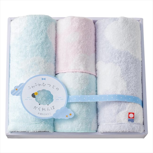 樂天商城 - 天使のふわもこ ふわふわひつじのかくれんぼ ウォッシュタオル2P&タオルハンカチ2P FH-520 内祝 内祝い お祝 御祝 記念品 出産内祝い プレゼント 快気祝い 粗供養 引出物