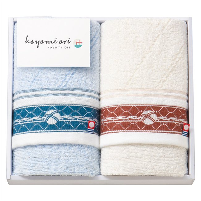 koyomi ori フェイスタオル2P KOY-2508 内祝 内祝い お祝 御祝 記念品 出産内祝い プレゼント 快気祝い 粗供養 引出物