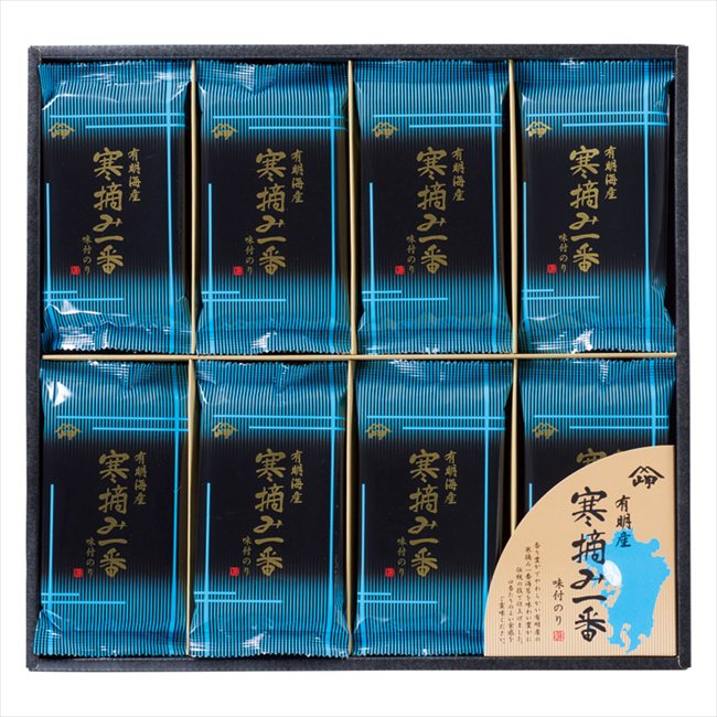 ■商品紹介：香り豊かでやわらかい有明産の寒摘み一番海苔を味わい豊かに伝統の技で仕上げました。口当たりのよい食感を味わっていただけます。 香り豊かでやわらかい有明産の寒摘み一番海苔を味わい豊かに伝統の技で仕上げました。口当たりのよい食感を味わ...