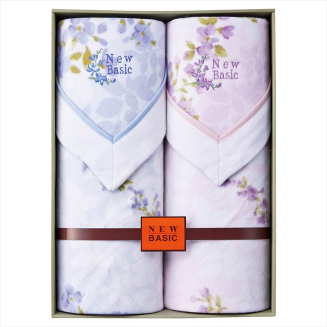 ニューベーシック 四方額付き洗える綿毛布（毛羽部分）2P RNB-4102 内祝 内祝い お祝 御祝 記念品 出産内祝い プレゼント 快気祝い 粗供養 引出物