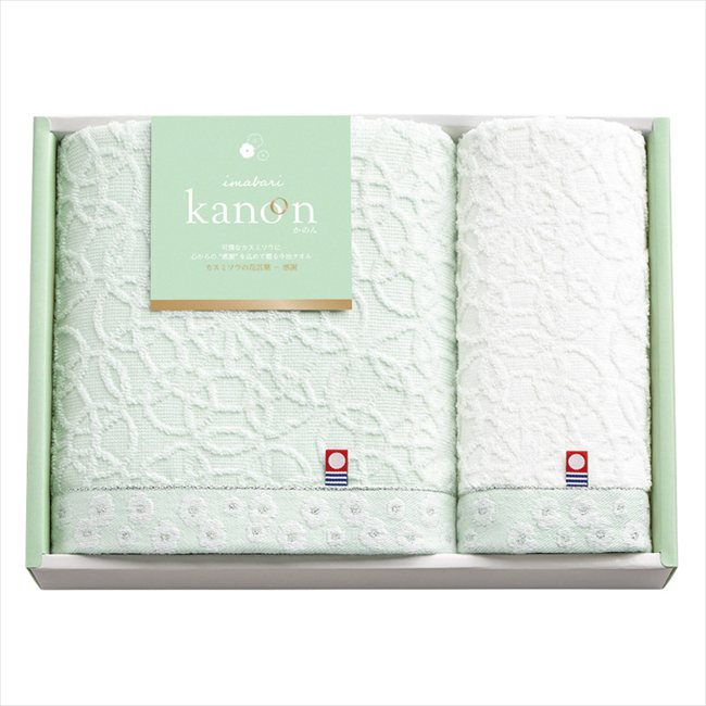 Rakuten - 今治かのん 日本製 愛媛今治 バスタオル&フェイスタオル 68040 内祝 内祝い お祝 御祝 記念品 出産内祝い プレゼント 快気祝い 粗供養 引出物