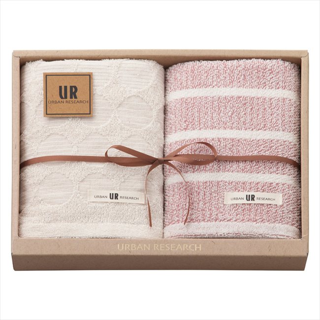 樂天商城 - アーバンリサーチ フェイスタオル2P レッド UR2320RD/BL 内祝 内祝い お祝 御祝 記念品 出産内祝い プレゼント 快気祝い 粗供養 引出物