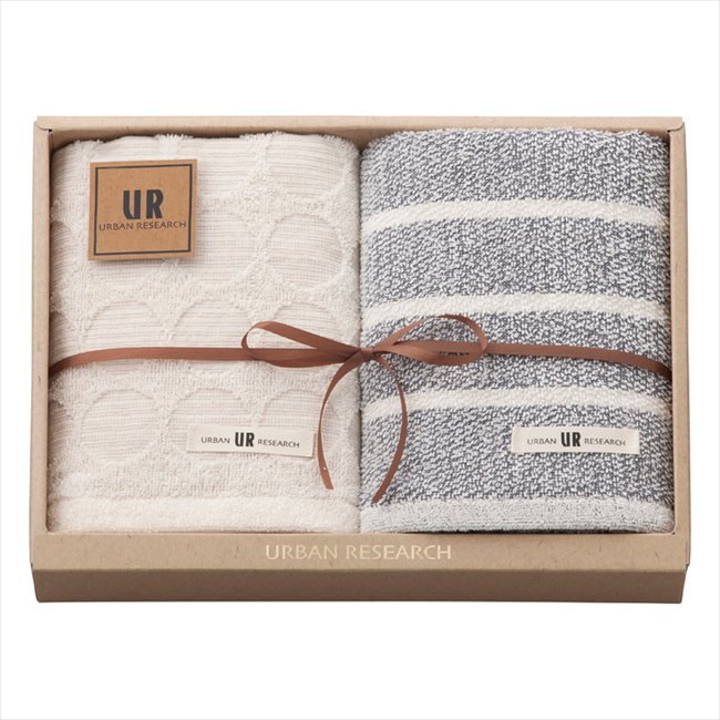 アーバンリサーチ フェイスタオル2P ブルー UR2320RD/BL 内祝 内祝い お祝 御祝 記念品 出産内祝い プレゼント 快気祝い 粗供養 引出物