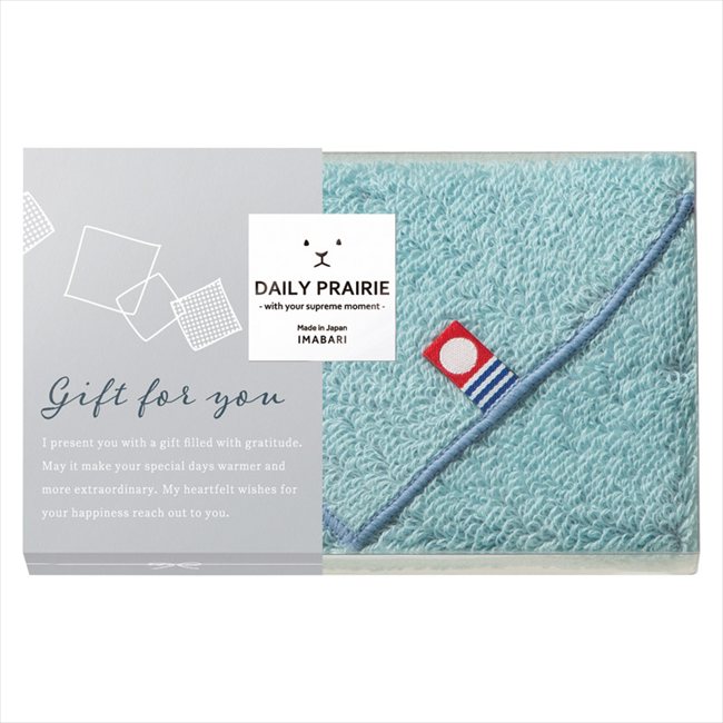 DAILY PRAIRIE リバーシブルタオルハンカチ ブルー COREH-601CB/605CB/604CB 内祝 内祝い お祝 御祝 記念品 出産内祝い プレゼント 快気祝い 粗供養 引出物