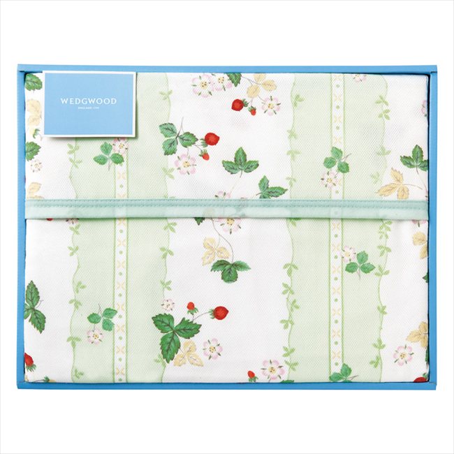 ウェッジウッド ワイルドストロベリー 綿毛布（毛羽部分） グリーン FQ82601011P/G 内祝 内祝い お祝 御祝 記念品 出産内祝い プレゼント 快気祝い 粗供養 引出物