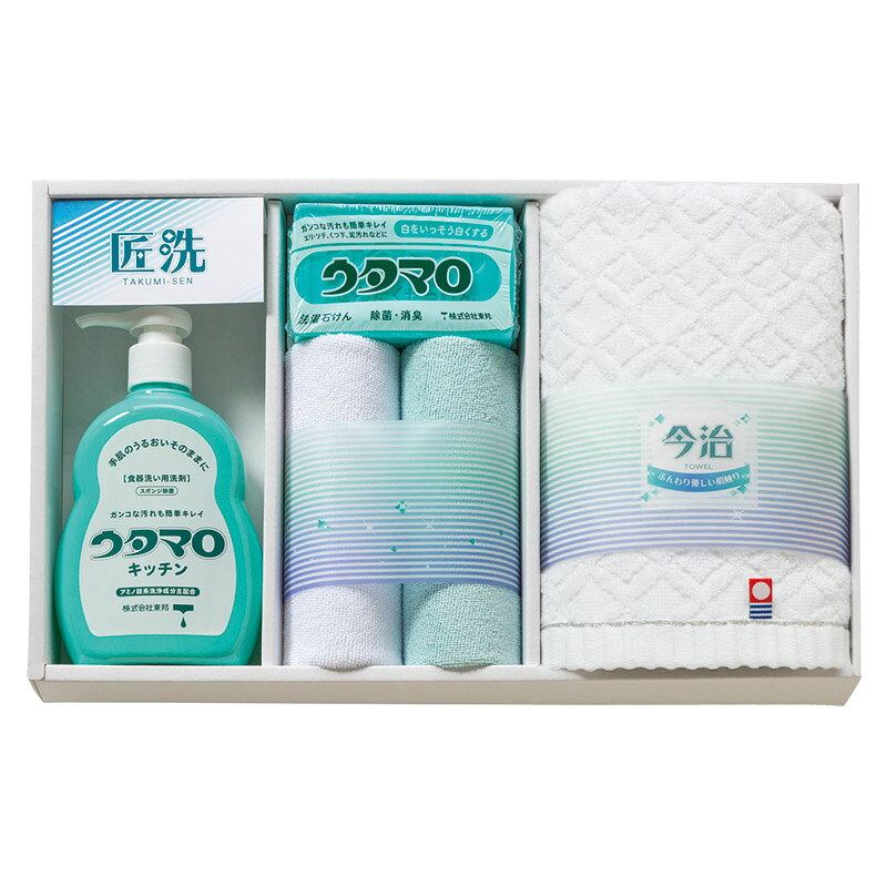 ■商品紹介：ガンコな汚れもしっかり落とす。ウタマロ洗剤でまっしろで気持ちのいい暮らし。 ■商品内容：マイクロファイバークロス（中国）（25×25cm）×2、ウタマロキッチン（300ml）・ウタマロ石鹸（133g）・今治ウォッシュタオル（28×30cm）×各1 タオル:綿100%、クロス:ポリエステル80%・ナイロン20% ■パッケージサイズ：22.5×36×5.6cm ■賞味期限（ある場合）： メーカー希望小売価格はメーカーカタログに基づいて掲載しています ■さまざまなギフトアイテムをご用意しております。 内祝　内祝い　お祝い返し　ウェディングギフト　ブライダルギフト　引き出物　引出物　結婚引き出物　結婚引出物　結婚内祝い　出産内祝い 命名内祝い　入園内祝い　入学内祝い　卒園内祝い　卒業内祝い　就職内祝い　新築内祝い　引越し内祝い　快気内祝い　開店内祝い　二次会 披露宴　お祝い　御祝　結婚式　結婚祝い　出産祝い　初節句　七五三　入園祝い　入学祝い　卒園祝い　卒業祝い　成人式　就職祝い　昇進祝い 新築祝い　上棟祝い　引っ越し祝い　引越し祝い　開店祝い　退職祝い　快気祝い　全快祝い　初老祝い　還暦祝い　古稀祝い　喜寿祝い　傘寿祝い 米寿祝い　卒寿祝い　白寿祝い　長寿祝い　金婚式　銀婚式　ダイヤモンド婚式　結婚記念日　ギフト　ギフトセット　セット　詰め合わせ　贈答品　お返し お礼　御礼　ごあいさつ　ご挨拶　御挨拶　プレゼント　お見舞い　お見舞御礼　お餞別　引越し　引越しご挨拶　記念日　誕生日　父の日　母の日　敬老の日 記念品　卒業記念品　定年退職記念品　ゴルフコンペ　コンペ景品　景品　賞品　粗品　お香典返し　香典返し　志　満中陰志　弔事　会葬御礼　法要 法要引き出物　法要引出物　法事　法事引き出物　法事引出物　忌明け　四十九日　七七日忌明け志　一周忌　三回忌　回忌法要　偲び草　粗供養　初盆 供物　お供え　お中元　御中元　お歳暮　御歳暮　お年賀　御年賀　残暑見舞い　年始挨拶　ボーリング大会　景品　レミパン　ゼリー　スターバックス 千疋屋　結婚式　そうめん　ローラアシュレイ　プリン　話題　ディズニー　カタログギフト　ティファール　ビタクラフト　ステンレスタンブラー　リラックマ のし無料　メッセージカード無料　ラッピング無料 ギフトにぴったりのアイテムをご紹介！ 贈り物に悩んでいる方へ、心温まるギフトアイテムを取り揃えました。高品質な食品、ふわふわのタオル、美しい食器、そしてセンスあふれる雑貨まで、幅広いラインナップであなたの大切な人への思いを伝えます。 特徴 高品質：厳選された素材と丁寧な製造工程で作られた商品ばかり。どれも長く愛用いただけます。 多用途：どんなシーンでも使える万能アイテムが揃っています。誕生日、結婚祝い、新築祝いなど、さまざまな場面に最適です。 デザイン：シンプルで洗練されたデザインから、カラフルで個性的なものまで、多彩なバリエーションをご用意。 お手頃価格：高品質ながら手ごろな価格で、コストパフォーマンスも抜群。 おすすめの用途とシーン 誕生日プレゼント：大切な人の特別な日を祝うために、実用的かつ心温まるギフトを。食品やタオルは、日常で役立つアイテムとして喜ばれます。 結婚祝い：新しい生活を始めるカップルに、美しい食器やおしゃれな雑貨を。幸せな家庭を築くお手伝いができます。 新築祝い：新しい家に引っ越した友人や家族へ、インテリアにぴったりの雑貨や実用的なタオルを。快適な生活をサポートします。 お返しギフト：感謝の気持ちを込めて、おしゃれで実用的なアイテムを。食品はもちろん、使い心地の良いタオルや美しい食器も喜ばれます。 季節の贈り物：お中元やお歳暮、季節の挨拶として、季節に合ったギフトを。夏には涼しげな雑貨、冬には温かみのあるタオルや食品が最適です。 贈る相手に合わせたおすすめ グルメな方へ：美味しい食品を贈れば、食卓が一層華やかに。特別な時間を演出します。 家庭的な方へ：ふわふわのタオルや使いやすい食器で、日常生活に彩りを。 オシャレな方へ：センスあふれる雑貨で、インテリアを一層魅力的に。 まとめ あなたの気持ちを込めたギフト選びをお手伝いします。どれも心を込めて選んだアイテムばかりです。大切な人への贈り物として、自信を持っておすすめします。 商品概要 [分類] 以下のような商品をお探しの方にオススメです。スイーツ スィーツ スウィーツ Sweets ケーキ お菓子 洋菓子 デザート おやつ 小腹対策 食品 食べ物 / チョコレートケーキ チョコレート ガトーショコラ チーズケーキ 生菓子 生ケーキ ベイクドチーズケーキ [評価・マスコミ] ランキング1位のおすすめ(お勧め オススメ) インスタ映え SNS 評判 今話題の人気商品 [サービス] 以下のサービスをご利用いだだけます。不可の場合あり。お取り寄せ 全国配送 全国発送 オーダー 注文 デリバリー 取寄せ 宅配 ネット通販 持ち運び可 / 送料無料 送料込み 無料ギフト対応 日持ち長い 長期保存 賞味期限が長い 名入れ 当日発送 お急ぎ便 即日配送 即日発送 翌日配送 翌日発送 前日に買う あす楽 明日楽 即納 翌日 あす着 明日届く 配送日指定可 冷凍保存可 冷凍保管 冷凍便 ギフトラッピング ギフト対応 予約 メッセージ付き 有料メッセージカード 有料お誕生日カード ホワイトデー当日お届け可能 [パッケージ] 　 以下のような包装でお届けします。詰め合わせ セット アソート 化粧箱入り ラッピング不要 個包装 小分け 手提げ袋（有償） 2重梱包 [デザイン] 以下のようなイメージをお求めの方におすすめです。お洒落 可愛い ゴージャス 高級感 プレミアム サプライズ感 美しい インパクト 面白い 珍しい 希少 驚き シンプル 上品 スタイリッシュ エレガント モダン [ご用途] 工夫次第で様々な用途でご利用いただけます。贈り物 プレゼント ギフト プチギフト 贈答品 お祝い 御祝い 退職祝い 内祝い 出産祝い 出産内祝い 入学祝い 卒業祝い ご褒美 手土産 お土産 お使い物 お返し お礼 ご挨拶 ご進物 お配り 配る ばらまき バレンタインデー バレンタインデイ ヴァレンタイン 友チョコ 義理チョコ 本命チョコ 逆チョコ バレンタインチョコ ホワイトデー ホワイトデイ ホワイトデーのお返し 七五三 ひな祭り こどもの日 ハロウィン クリスマス お中元 お年賀 ウインターギフト 御中元 御歳暮 サマーギフト 残暑見舞い お歳暮 母の日 父の日 敬老の日 敬老会記念品 敬老会 結婚祝い 結婚内祝い 結婚記念日 結婚式二次会 二次会のプチギフト 結婚披露宴の引き出物 引き菓子 ウエディングパーティー 成人祝い 長寿祝い 還暦祝い 古希祝い 古稀祝い 喜寿祝い 傘寿祝い 米寿祝い 卒寿祝い 白寿祝い 紀寿祝い 百寿祝い 成人式 セレモニー イベント 内祝い 快気祝い 快気内祝い 出産内祝い 出産祝い 記念日 お返し ご進物 御使い物 お礼 ご挨拶 御礼 ご祝儀 祝儀の品 お使い物 ノベルティー 粗品 景品 長寿 法事 法要 仏事 年忌法事 志 粗供養 供養返し 香典返し 満中陰志 御供え お供え 御供物 弔事 七五三 ひな祭り 入学祝い 卒業祝い 卒園祝い 退職祝い 入社祝い 成人式 成人式のお祝い 朝食 食事代わり ティータイム ブレイクタイム ホームパーティー クリスマスケーキ 誕生日プレゼント 誕生祝い バースデーケーキ 学校 会社 職場 法人 取引先 部活 イベント サークル 介護施設 [おすすめの方] 以下のような様々なお客様にお喜びいただいております。10代 20代 30代 40代 50代 60代 70代 80代 90代 100歳以上 お母さん お父さん ママ パパ 兄弟姉妹 彼氏 彼女 恋人 義理の母 叔父さん 親戚の お嬢さん 大家族 家族 赤ちゃん 祖父 祖母 叔父 叔母 孫 おじいちゃん おばあちゃん じいじ ばあば 夫 旦那 妻 奥様 お嫁さん 奥さん 親 両親 娘 同僚 友達 仲間 友人 親友 上司 部下 先輩 後輩 お世話になった方 恩師 先生 大人数 女友達 法人 女性 男性 大人 子ども 子供用 小学生 中学生 高校生 男の子 女の子 辛党 甘党 甘いものが苦手 高齢者 お年寄り [その他おすすめ] 以下のような商品に興味のある方にもオススメです。大量 大量購入 財布に優しい 大人数 業務用 大量スイーツ お試し コスパ良い /とっておきのギフトを贈る。ギフト専門店のおすすめ商品ですガンコな汚れもしっかり落とす。ウタマロ洗剤でまっしろで気持ちのいい暮らし。