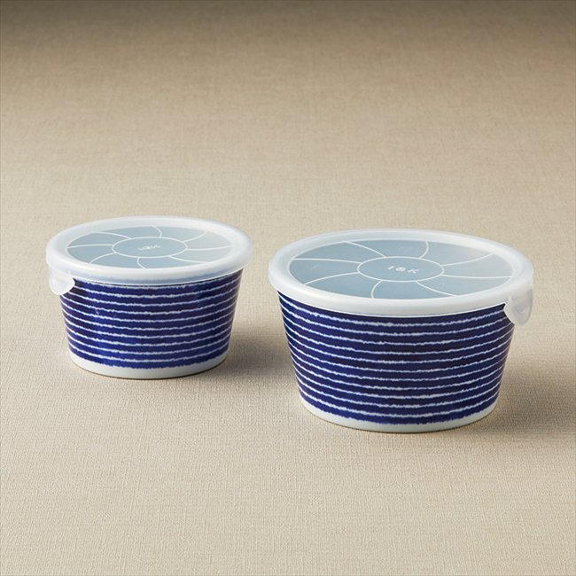 Western Tableware - 波佐見焼 藍染駒筋 ノンラップ鉢 大小ペア　 31071 内祝 内祝い お祝 御祝 記念品 出産内祝い プレゼント 快気祝い 粗供養 引出物