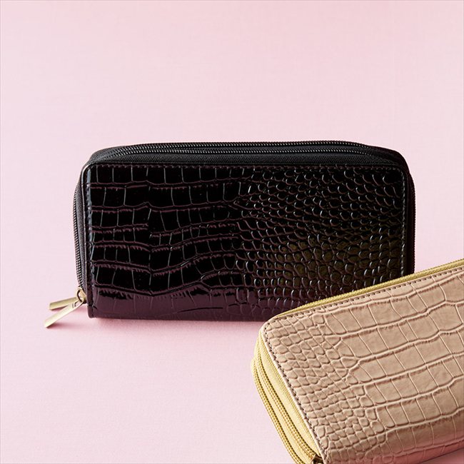 0 ラウンドファスナー財布　ブラック N-RE-GWS010 内祝 内祝い お祝 御祝 記念品 出産内祝い プレゼント 快気祝い 粗供養 引出物のサムネイル