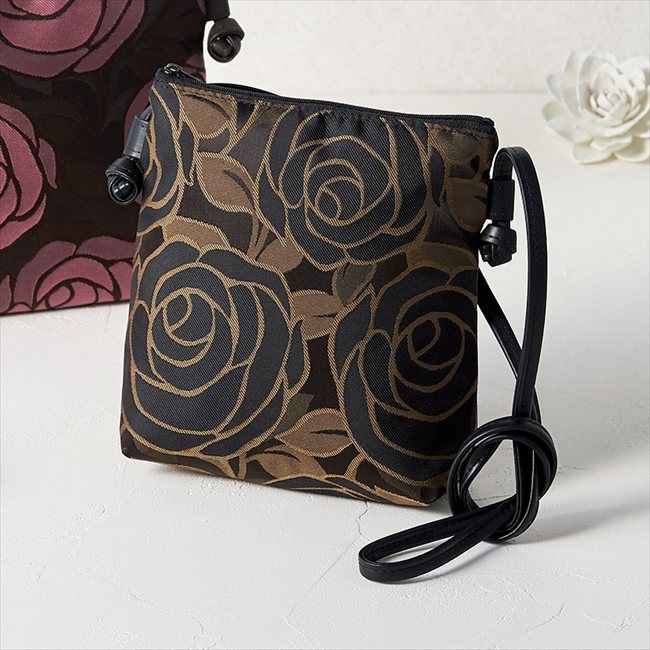 0 桐生ジャガードポシェット ブラック LS-3002BK 内祝 内祝い お祝 御祝 記念品 出産内祝い プレゼント 快気祝い 粗供養 引出物